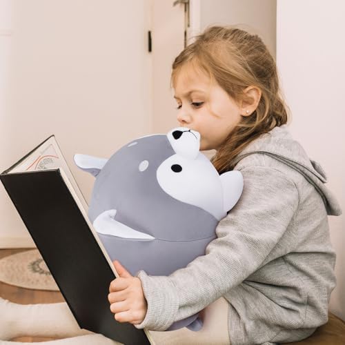 Achwishap Kawaii Husky Plush Pillow