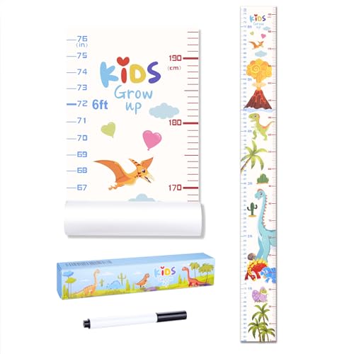 Baby Height Growth Chart with Dinosaur Design