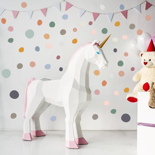 15 Sheet 300 Pcs Irregular Polka Dots Wall Decal