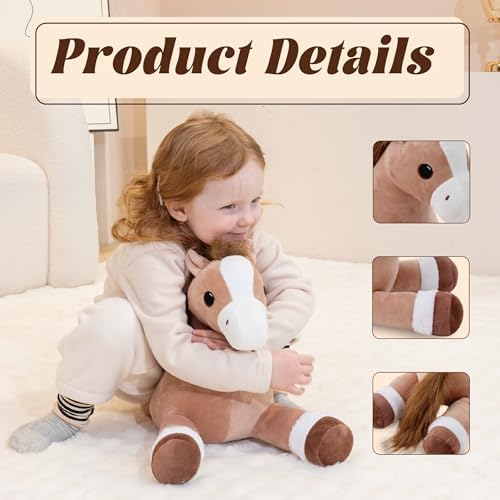 Jrystar Weighted Horse Plush Pillow 1