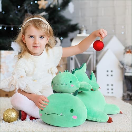 Cute Dinosaur Plush Pillow 20 Green