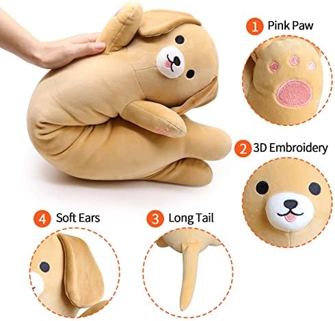JEROKUMI Long Dog Plush Pillow 26 Inch