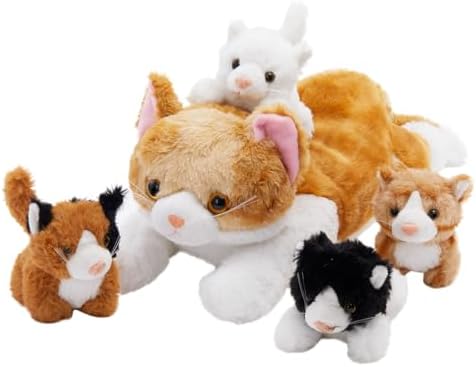 WeWill 15 Inch Cat Family Plush Set