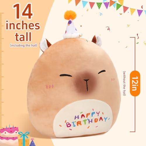 14 Inch Cute Capybara Plush Pillow
