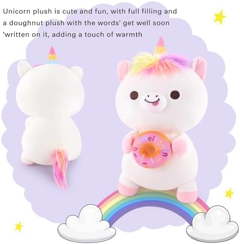 Achwishap Get Well Soon Unicorn Plush Pillow