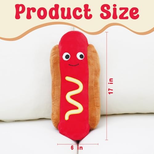 Hot Dog Plush Pillow 177 Inch Soft Stuffed Toy