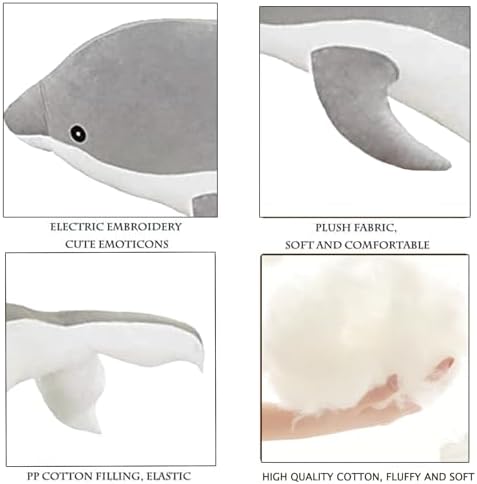Dolphin Plush Pillow Soft Stuffed Animal Toy