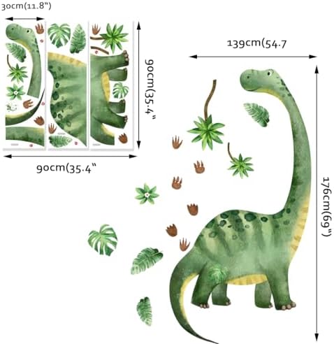 Runtoo Large Dinosaur Wall Decals