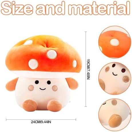 Cute Mushroom Plush Pillow Toy 12 Inch