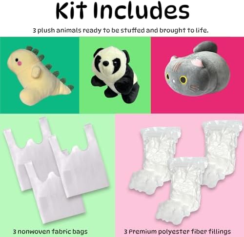 Generic 3 Pack 8 Inch DIY Stuffed Animal Kit