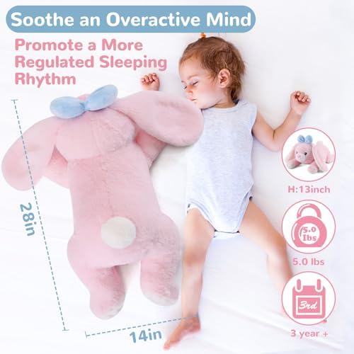 Meowtastic Easter Bunny Weighted Plush Pillow