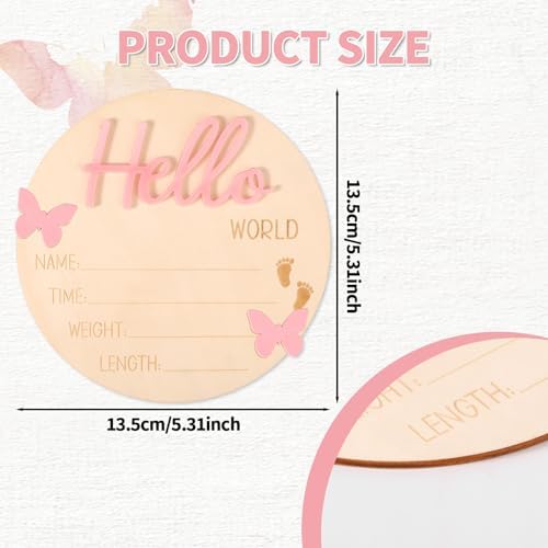 Baby Announcement Wooden Sign Board