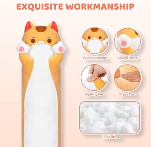 Mewaii Long Cat Plush Pillow Toy