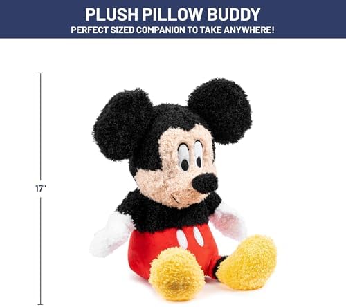Jay Franco Disney Plush Pillow Buddy - Mickey Mouse 15 Inches Black