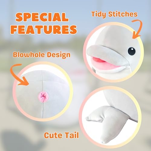 PlenPLAY 15 Inch Baby Whale Plush Pillow