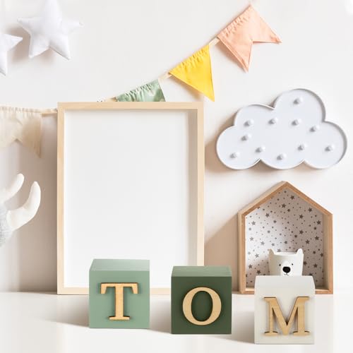 Kigley 8 Letter Wooden Name Sign Blocks 1