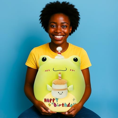 Original 14 Inch Happy Birthday Frog Plush Pillow