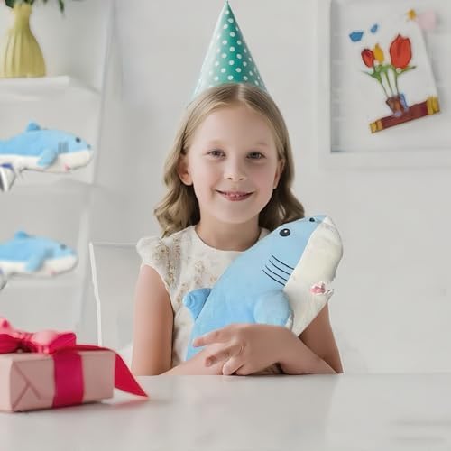 Italian Shark Plush Pillow Blue