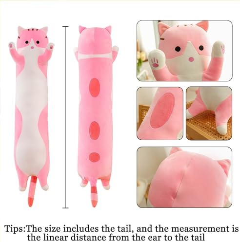 Somao Long Cat Plush Pillow for Kids