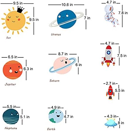 Space Planet Wall Decals for Kids Room