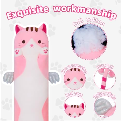 Sausudols Long Cat Plush Pillow
