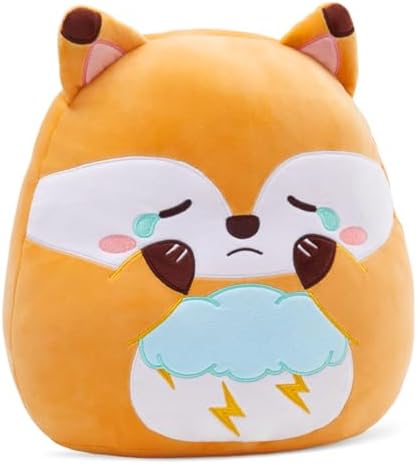 Soft 12-Inch Red Fox Plush Pillow