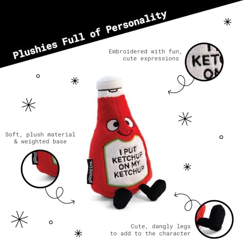 Ketchup Plushie - Funny Ketchup Bottle Cute Plush Figure