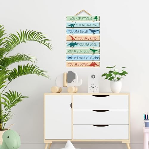 Dinosaur Room Decor Wall Plaque for Boys