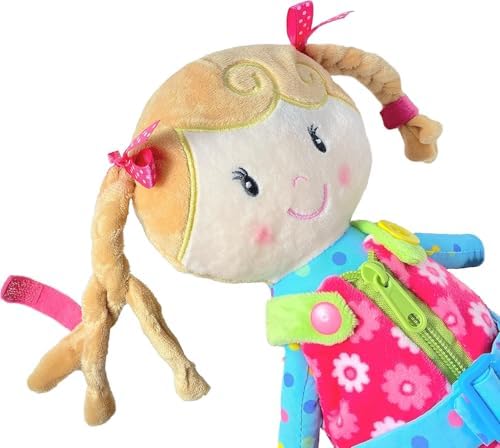 Sugar Snap Plush Learn to Dress Doll for Toddlers