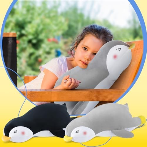 2 Pcs Large Penguin Plush Pillow Toy