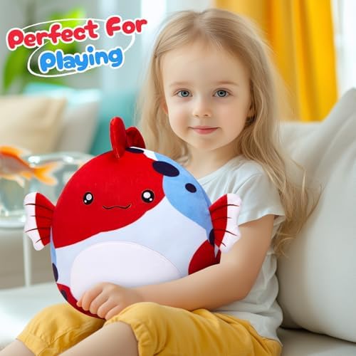 Glow Guards 13-Inch Koi Fish Plush Pillow