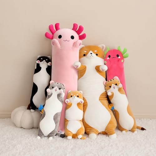 PEACH CAT Long Dragon Fruit Axolotl Plush Pillow
