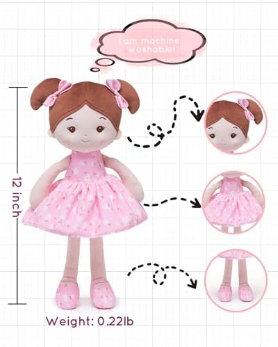 Soft Baby Doll Toys 12 Inches FloraBelle Pink