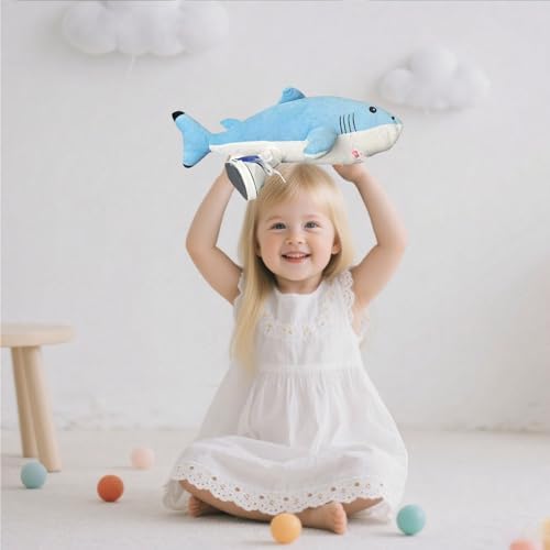 Italian Shark Plush Pillow Blue