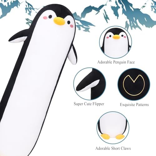 Cute Long Penguin Plush Pillow for Hugging