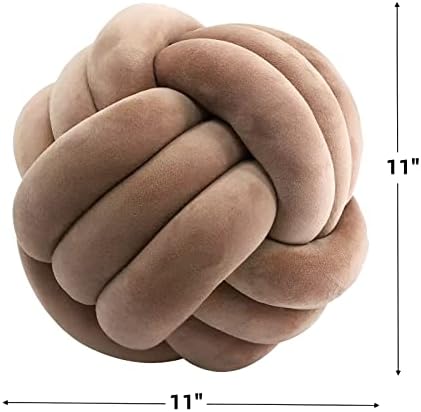 KEBAIHUA Knot Ball Pillow Round Plush Throw Cushion