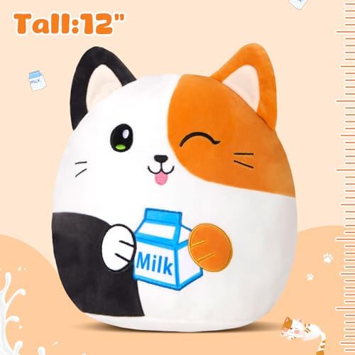 12 Inch Plush Cat Pillow Toy for Kids and Adults