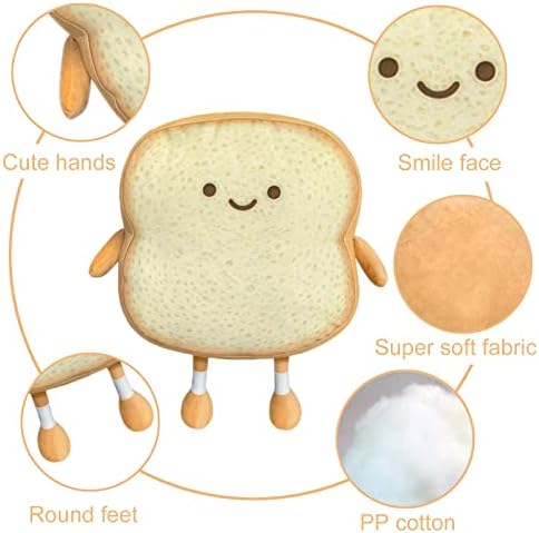 Funny Toast Bread Plush Pillow Toy