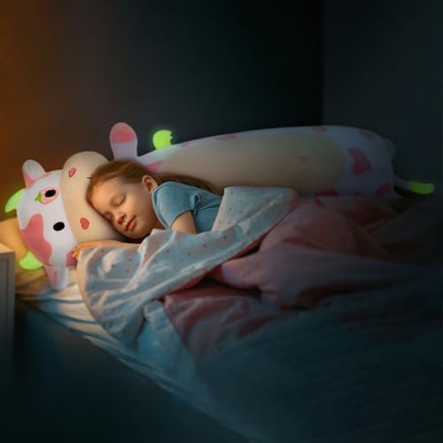 MorisMos Glow in the Dark Cow Pillow