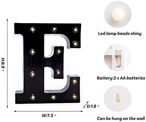 Foaky Black LED Marquee Number Light Sign 1
