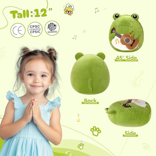Light Up Singing Frog Plush Pillow