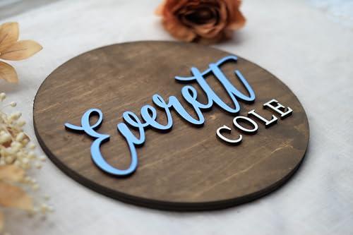 Custom Round Nursery Name Sign