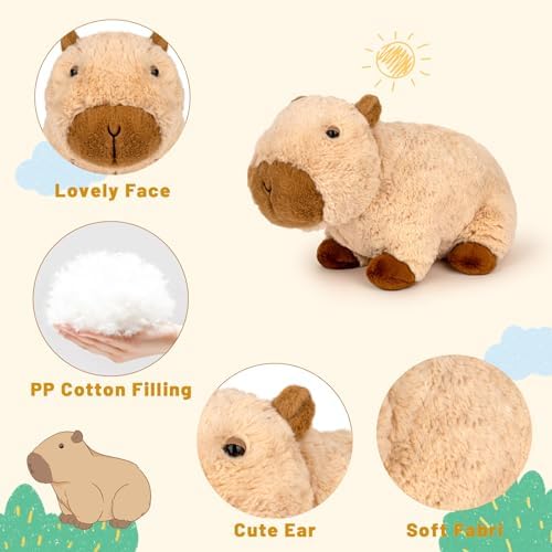 Capybara Plushie Pillow for Kids 9 Inch