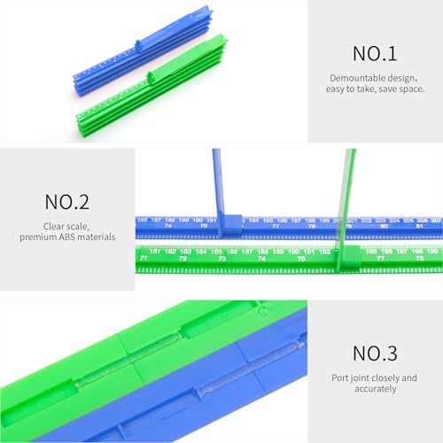 Egoldto 3D Height Measure Rod for Wall 79 Inches Blue