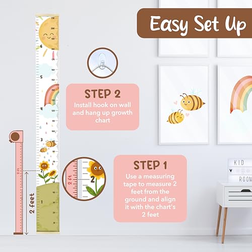 Kids Growth Chart for Wall - 82x79 Inch