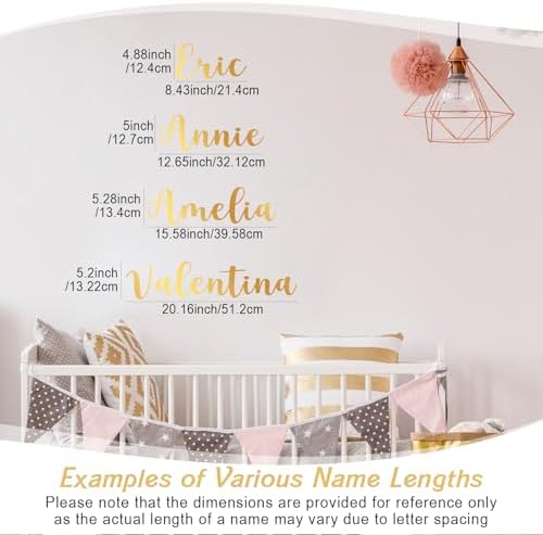 Boao 7 Letter Wall Decal Set Gold Alphabet Stickers