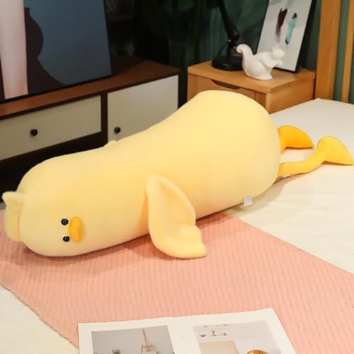 PEACH CAT Long Duck Plush Pillow Cute Stuffed Animal Toy for Kids