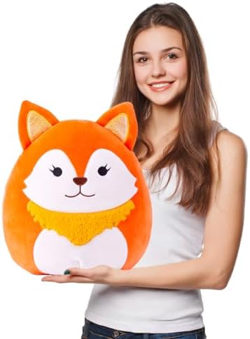 Large Fox Plush Pillow Stuffed Animal Toy