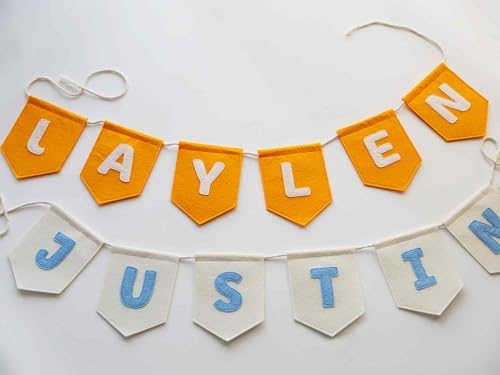 Rosanbella Personalized Name Felt Bunting Banner