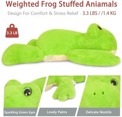 Niuniu Daddy 20 Inch Weighted Plush Frog Toy